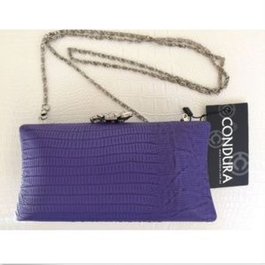 CONDURA Sydney Australia FRAME CLUTCH PURPLE Bag